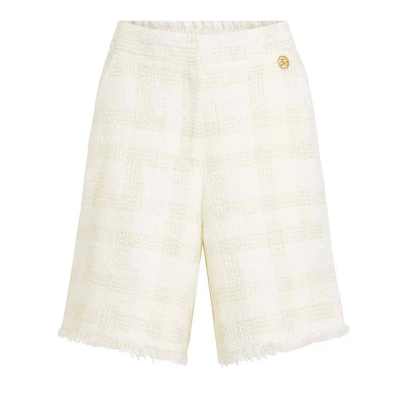 Karl Lagerfeld Shorts Bouclé-Bermudashorts Shorts weiss