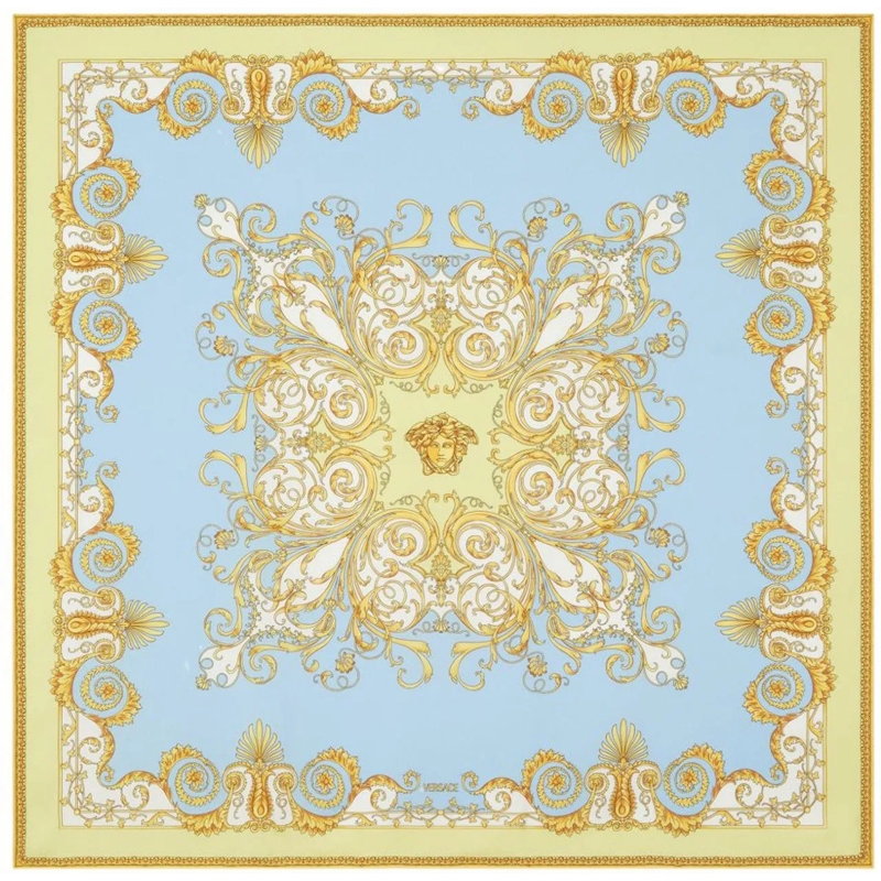 Versace Écharpe en laine Scarfs Clear Blue blau