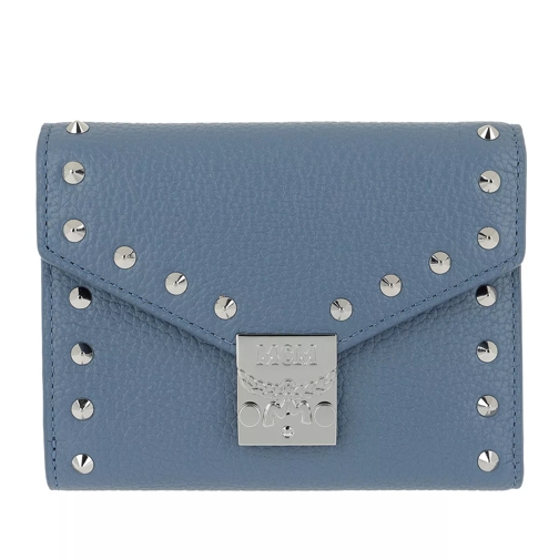 MCM Patricia Small Wallet Luft Blue Tri-Fold Portemonnaie
