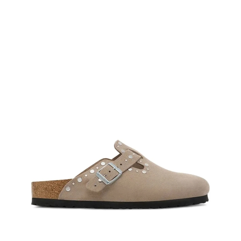 Birkenstock Sandalen Beige Slip-On Sandals With Adjustable Buckle Brown