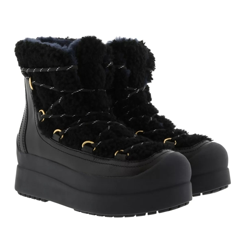 Tory Burch Courtney Shearling Boot Black Stiefelette