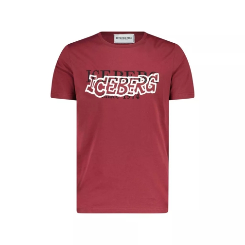 Iceberg T-Shirt mit Logo-Schriftzug 48103763018074 Rot 