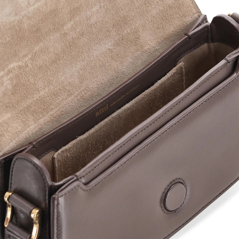 AMI Paris Crossbodytas Schultertasche aus Leder schwarz(Image 4)