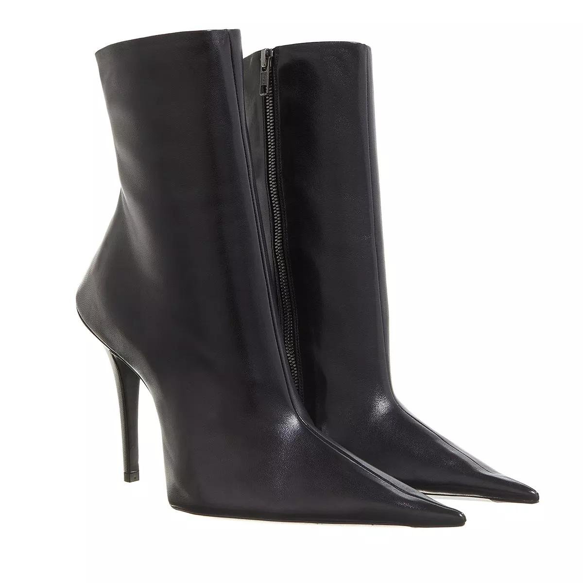 Balenciaga Tiaga Slanted-heel Ankle Booties In Black