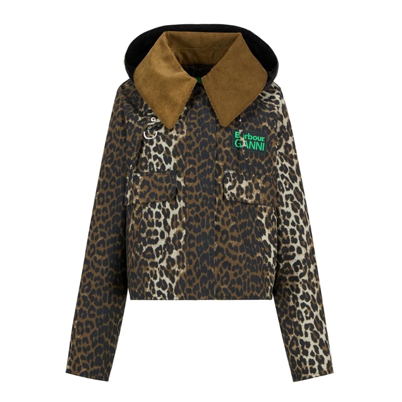 GANNI Veste de transition Barbour X Know Pri Hood Wax Anorak Grey