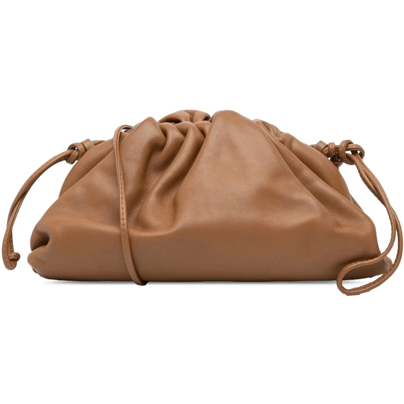 Bottega Veneta Schultertasche Lambskin The Mini Pouch Crossbody braun