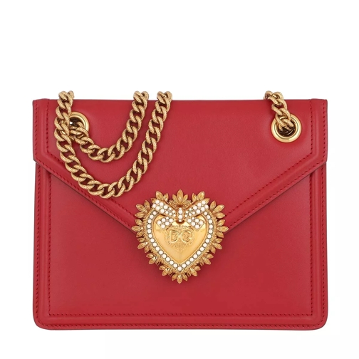 Dolce&Gabbana Devotion Shoulder Bag Leather Red Crossbody Bag