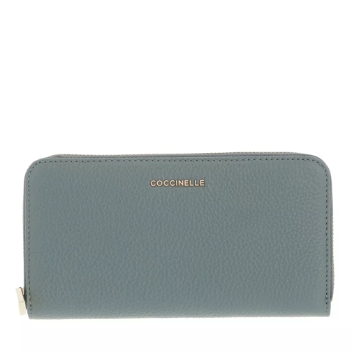 Coccinelle Metallic Soft Wallet Grainy Leather  Shark Grey Continental Wallet-plånbok