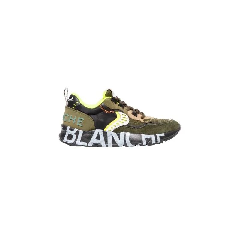 Voile Blanche Low-Top-Sneaker Club Sneakers In Technical Fabric And Military Gre Green