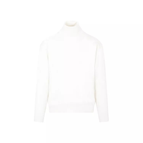 Bally Bone White Wool Turtleneck Sweater White 
