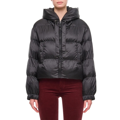 Max Mara Übergangsjacke Seie Crop Zipped Hooded Down Jacket Black