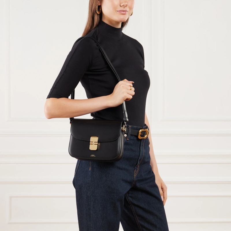 A.P.C. Schultertasche Sac Grace Small Lzz Black(Image 6)