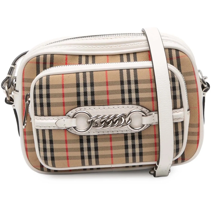 Burberry Sac à bandoulière Haymarket Check Canvas 1983 Link Crossbody braun