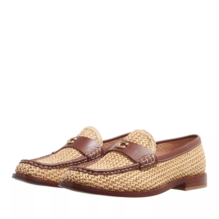 Coach Jolene Loafer Raffia Natural Saddle Loafer
