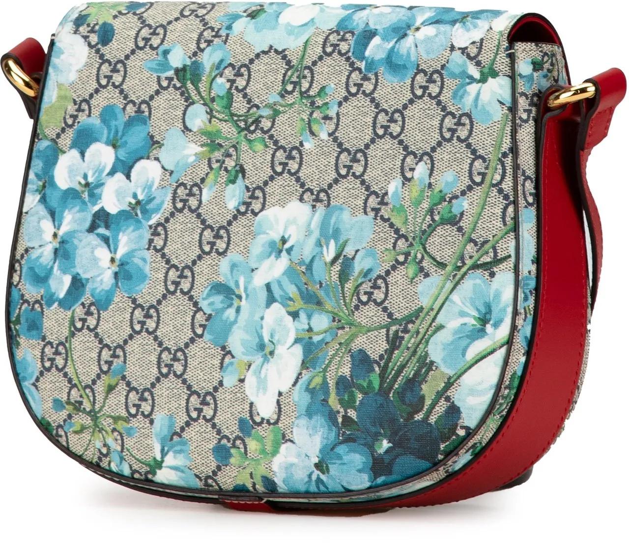 Gucci Shoppers GG Supreme Blooms Crossbody in bruin