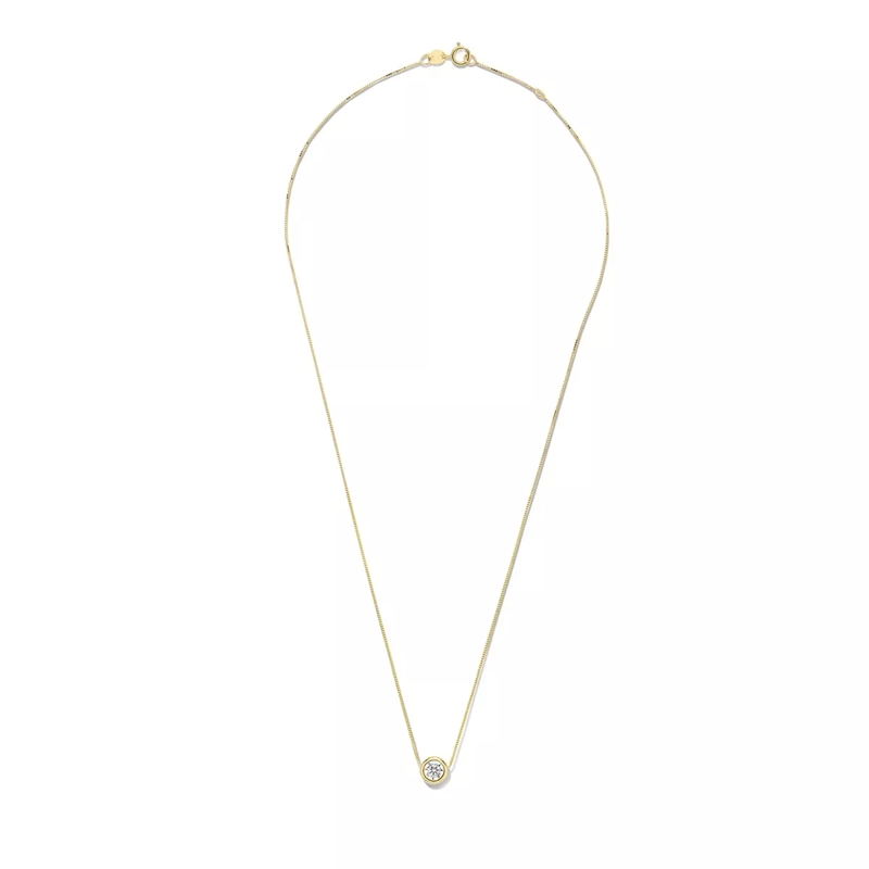 Isabel Bernard Medium Halsketting Le Marais Lison 14 Karat Necklace With Zirconia Gold