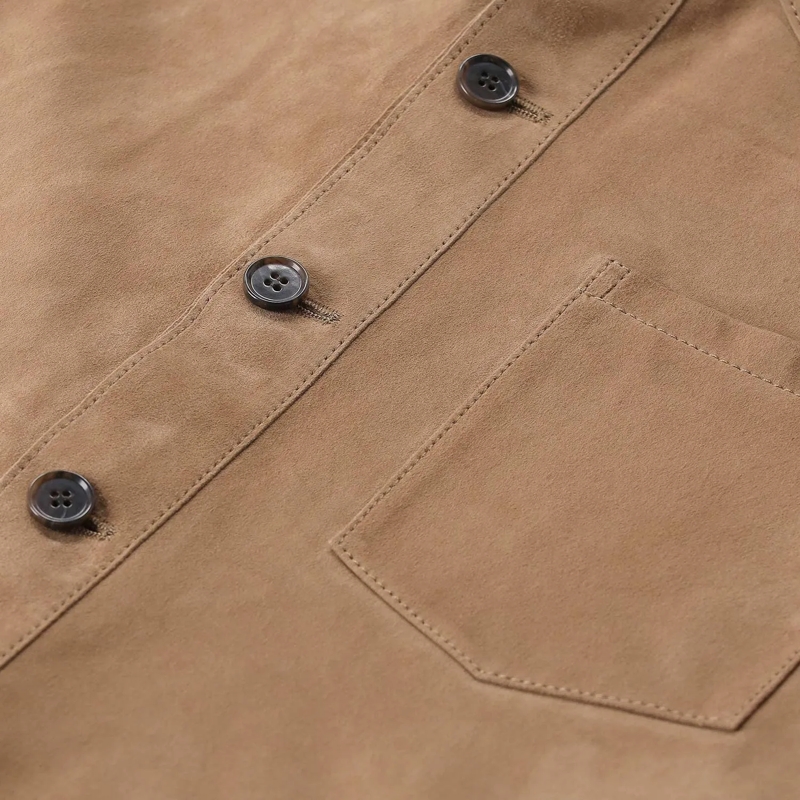 Arma Übergangsjacke Overshirt Dino aus Veloursleder grau(Image 7)