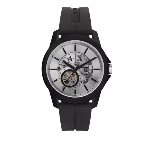 Armani Exchange Automatic Silicone Watch Black Automatic Watch