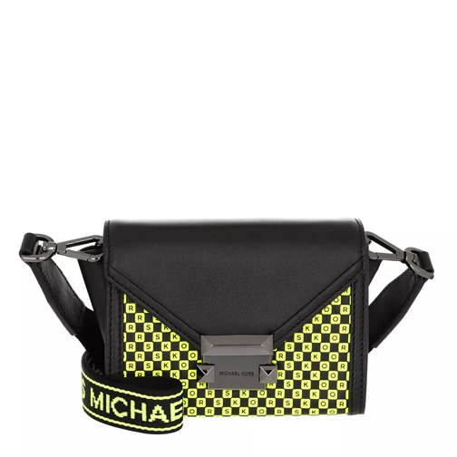 MICHAEL Michael Kors Whitney Xs Belt Bag Black/Neon Yellow Crossbody Bag