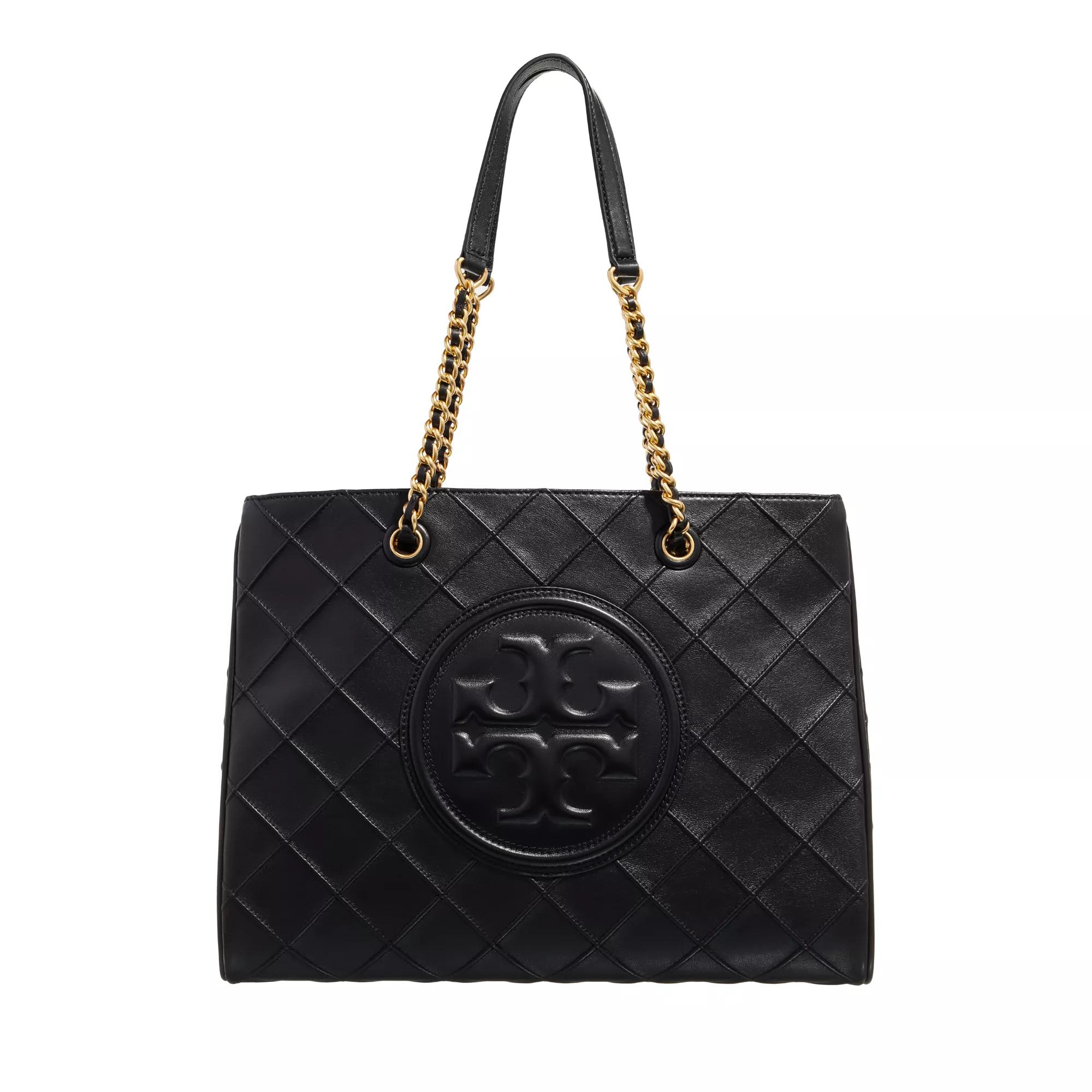 Tory Burch Fleming Soft Chain Tote Black | Shopper | fashionette