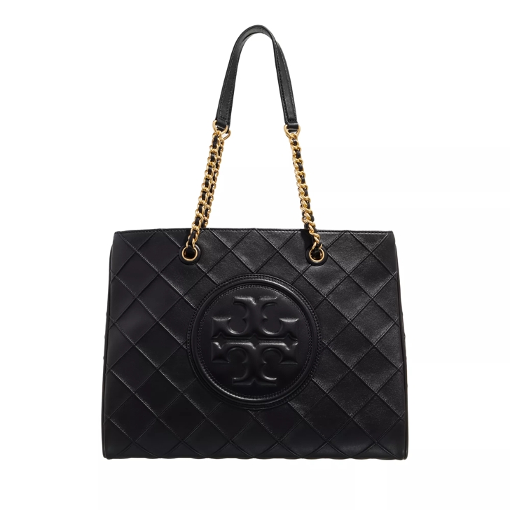 Tory Burch Fleming Soft Chain Tote Black Shopper