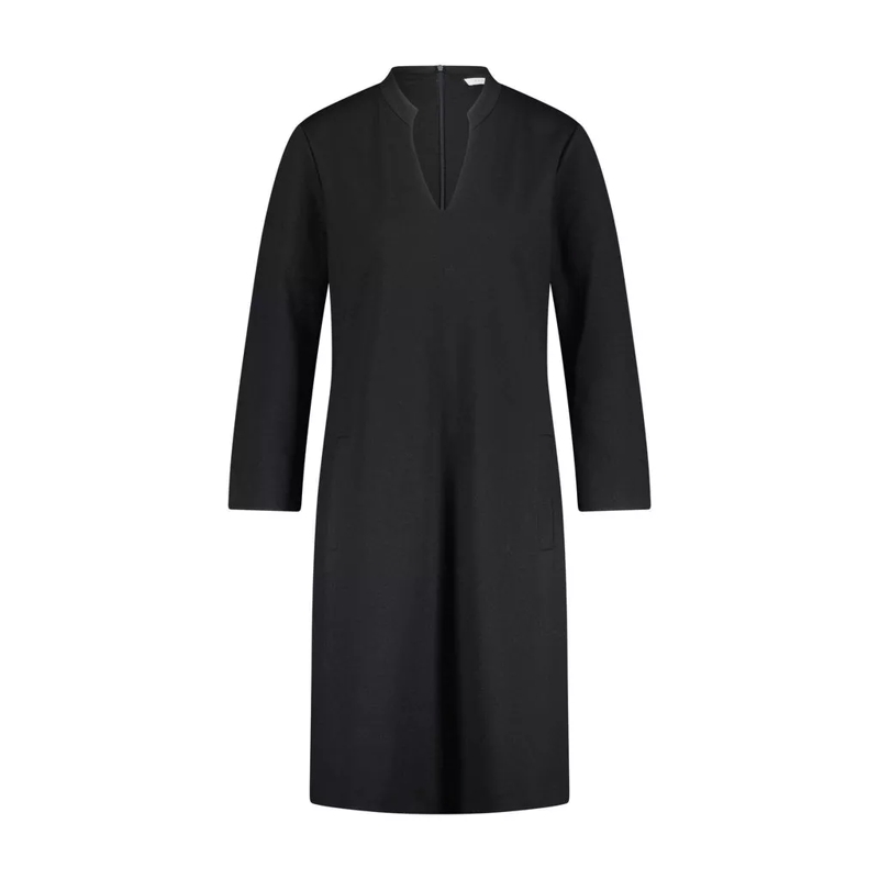 Louis and Mia Midikleid Midikleid aus Viskose-Jersey Schwarz