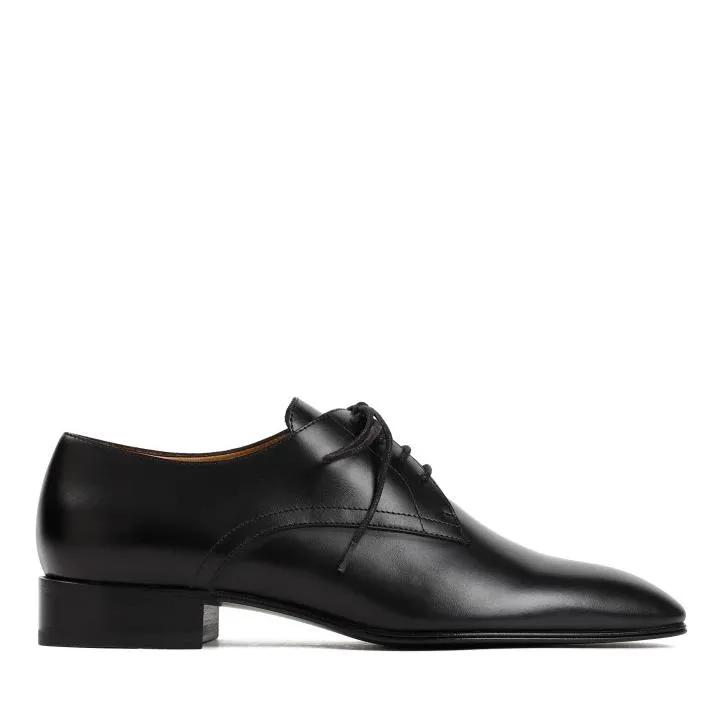 The Row Loafers & Ballerinas - Black Leather Kay Oxford Derbies - Gr. 38,5 (EU) - in Schwarz - für Damen