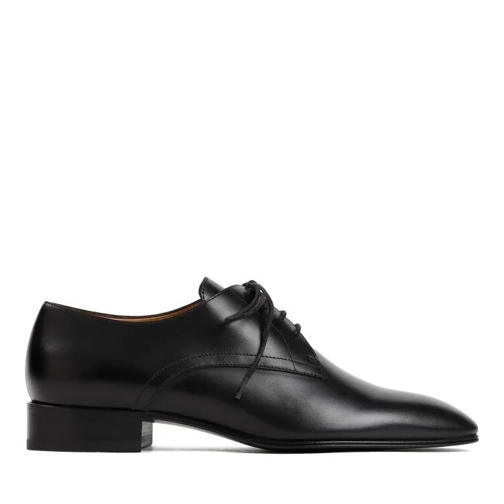 The Row Black Leather Kay Oxford Derbies Black Pantofola ballerina