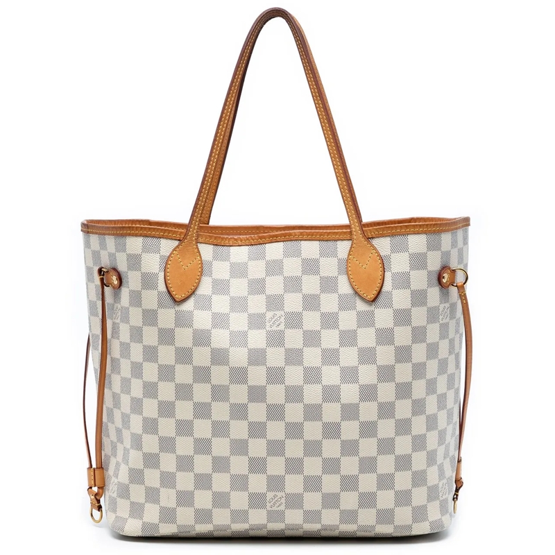 Louis Vuitton Shopper Damier Azur Neverfull MM weiß
