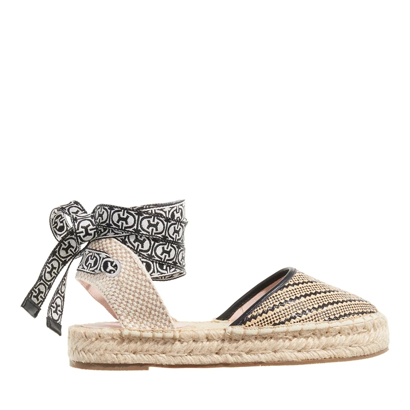 Coccinelle Espadrilles Coccinelle Praia Bic.Straw Mul.Noir/No/N-E