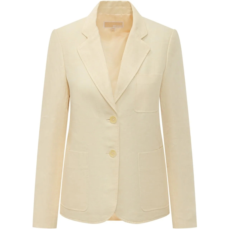 MICHAEL Michael Kors Blazer Blazer con Revers e Tasche Applicate weiß