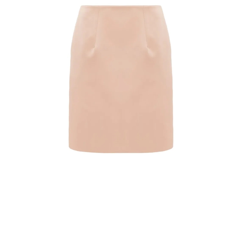 Chloé Minirock Technical Duchesse Satin Mini Skirt With Vertical  Neutrals