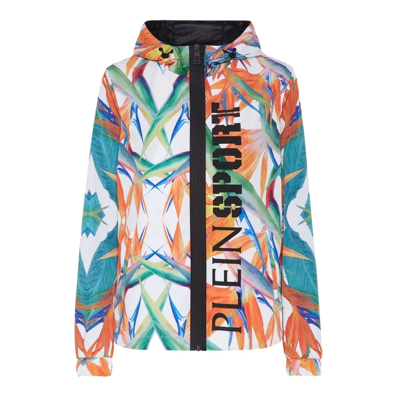 Plein Sport Daunenjacke Jacke Flowers weiss