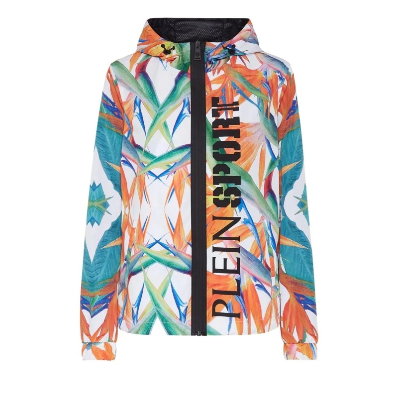Plein Sport Übergangsjacke Jacke Flowers weiss