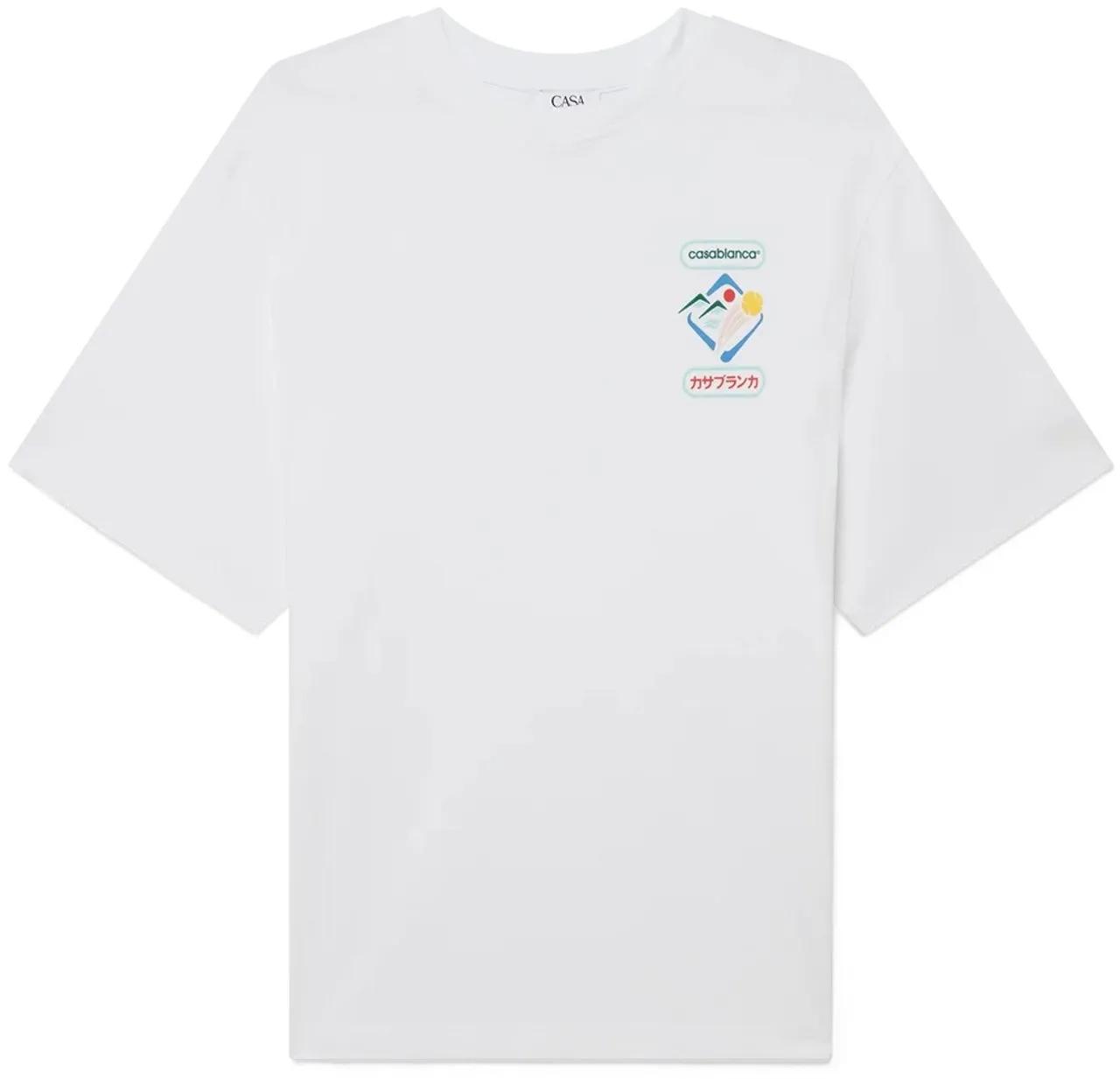 Thumbnail - Casablanca - t-shirt wit print borst - Größe M - white
