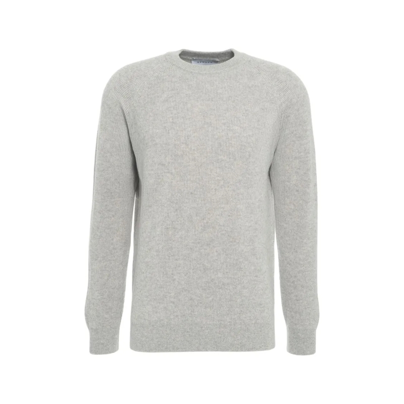 Gender Pullover Ribbed Knit Pullover With Classic Round Neckline A White