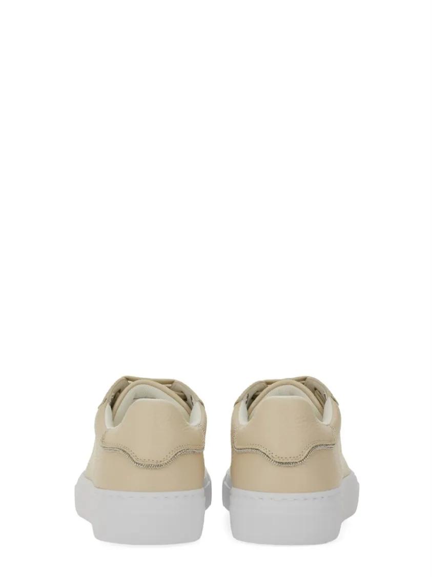 Thumbnail - Fabiana Filippi Low-Top Sneaker - Leather Sneakers With Classic Lace-Up Design - Gr. 38 (EU) - in Beige - für Damen