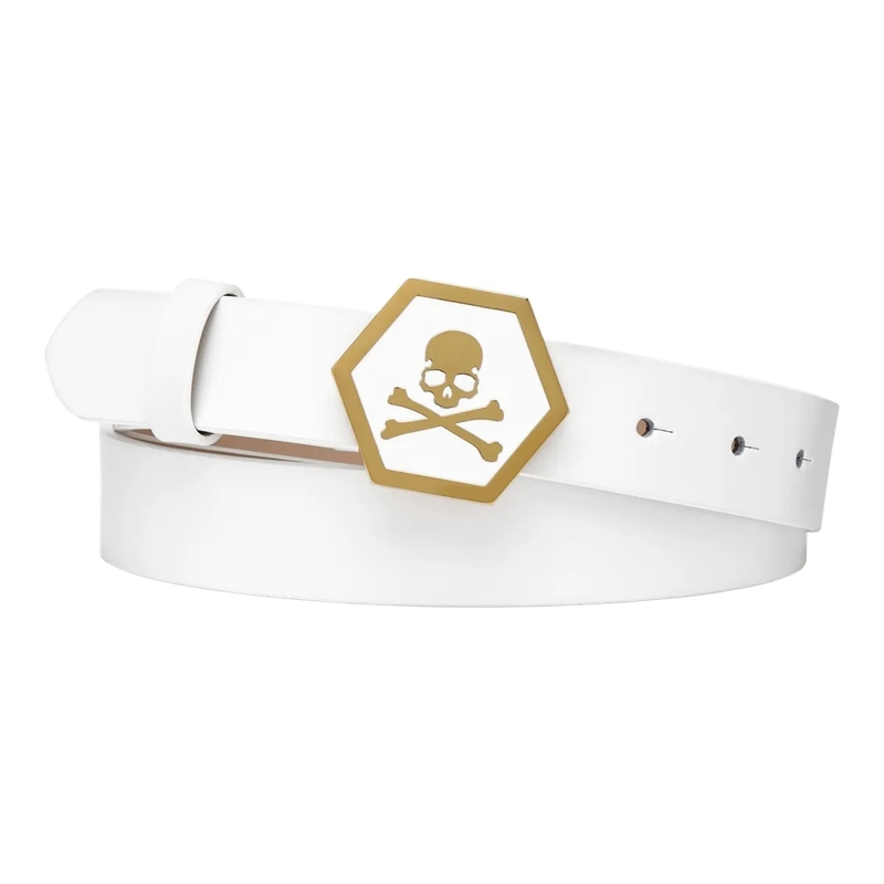 Philipp Plein Gürtel Gürtel Skull weiss