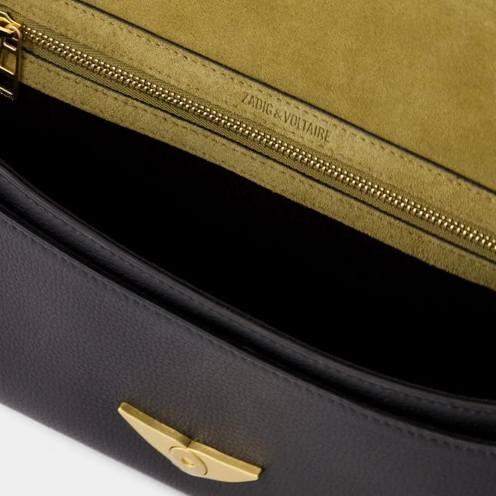Zadig & Voltaire Hobo bags Borderline Daily Crossbody Leather Black in zwart