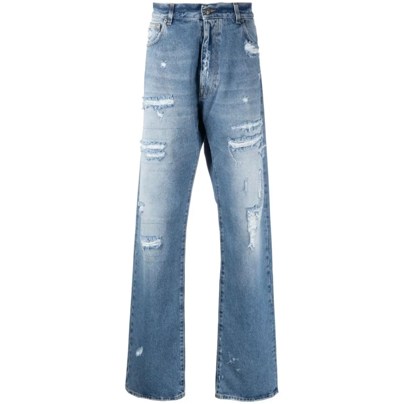 424 Jeans Timeless Straight-Leg Trousers With Classic Cut Blue