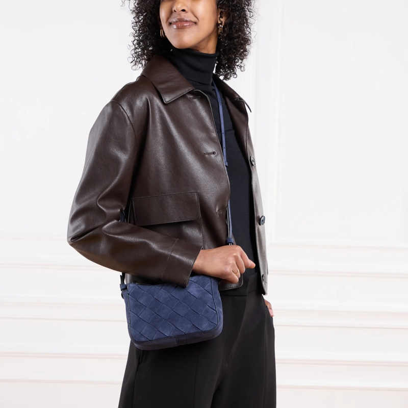 Liebeskind Berlin Crossbodytas Sky Ii Woven Promo Suede + Tokyo Sheep Peacoat(Image 3)