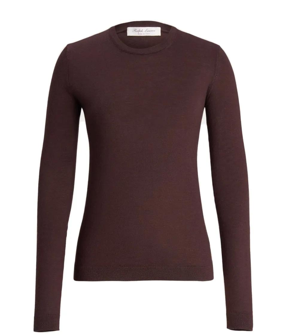 Thumbnail - Ralph Lauren - Brown Long Sleeve Sweater With Classic Fit - Größe M - braun