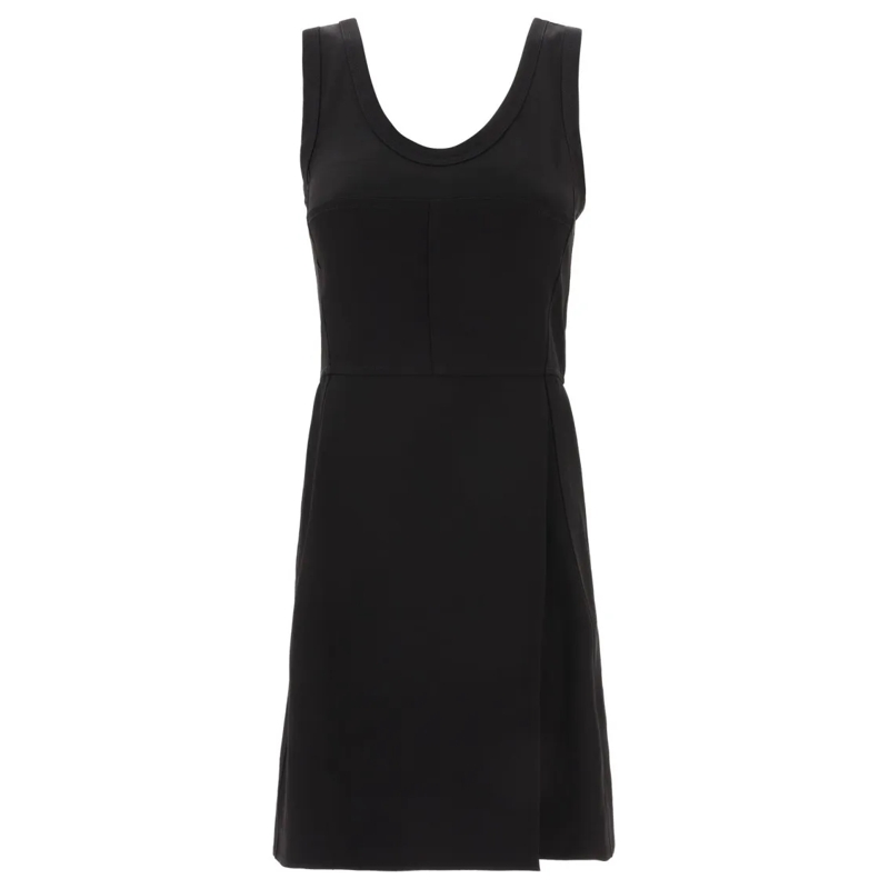 Jil Sander Mini-jurk Scoop Neck Mini Dress Black