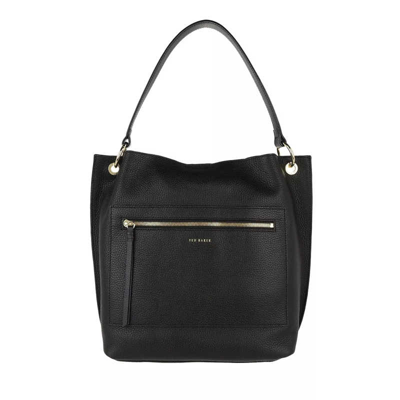 Ted Baker Hobo Bag Cafrin Zip Detail Hobo Bag Black