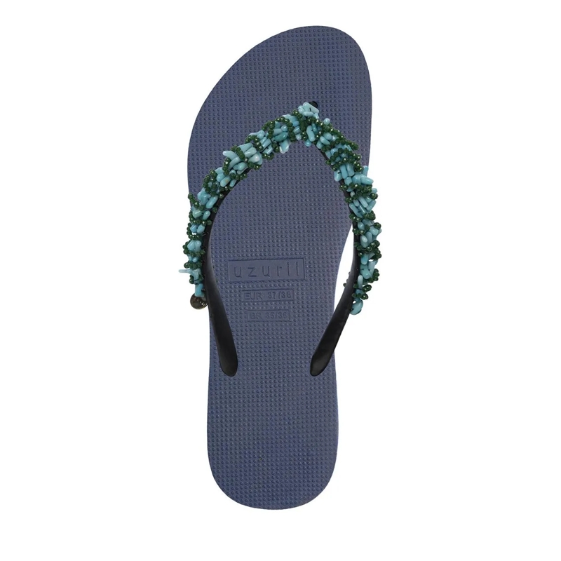 UZURII Flip Flops Zehentrenner Selena Diamond Silver marineblau(Image 3)