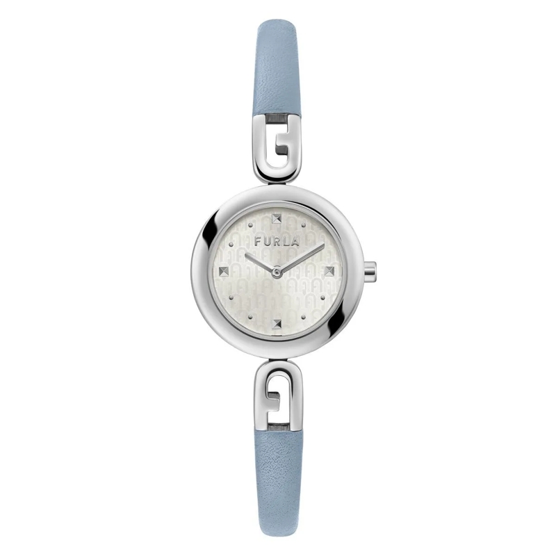 Furla Quarzuhr Quarz Analog Uhr Furla Bangle Leather blau