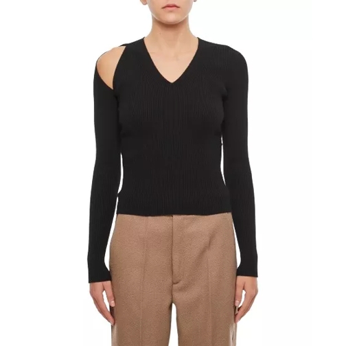 Alexander McQueen Wool Blend Long Sleeve Shirt Black 