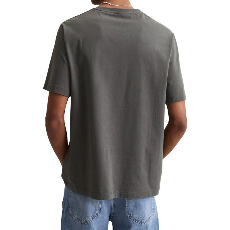 Marc O´Polo Hemd T-Shirt, SSL, Logo Print, Reg F 1er Pack dunkel-grau(Image 3)