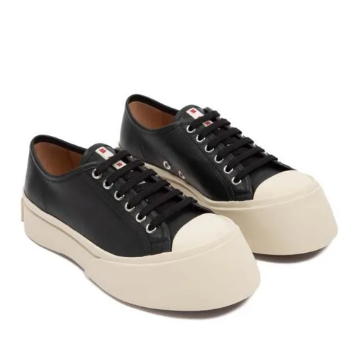 Marni Black Leather Pablo Sneakers Black låg sneaker