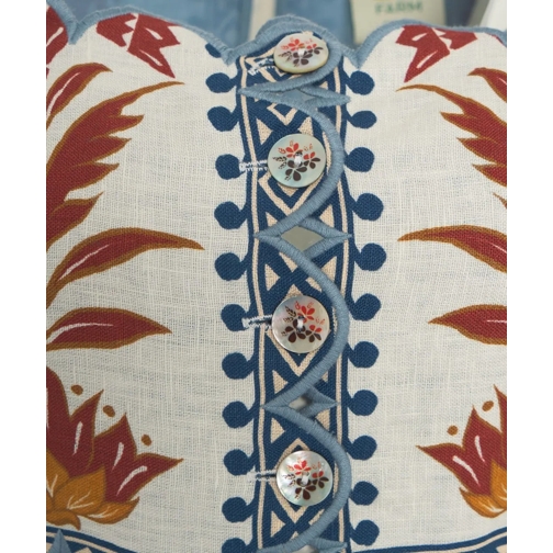 Farm Rio Robes midi Maxi dress with print and cut-outs beige (Image 5)